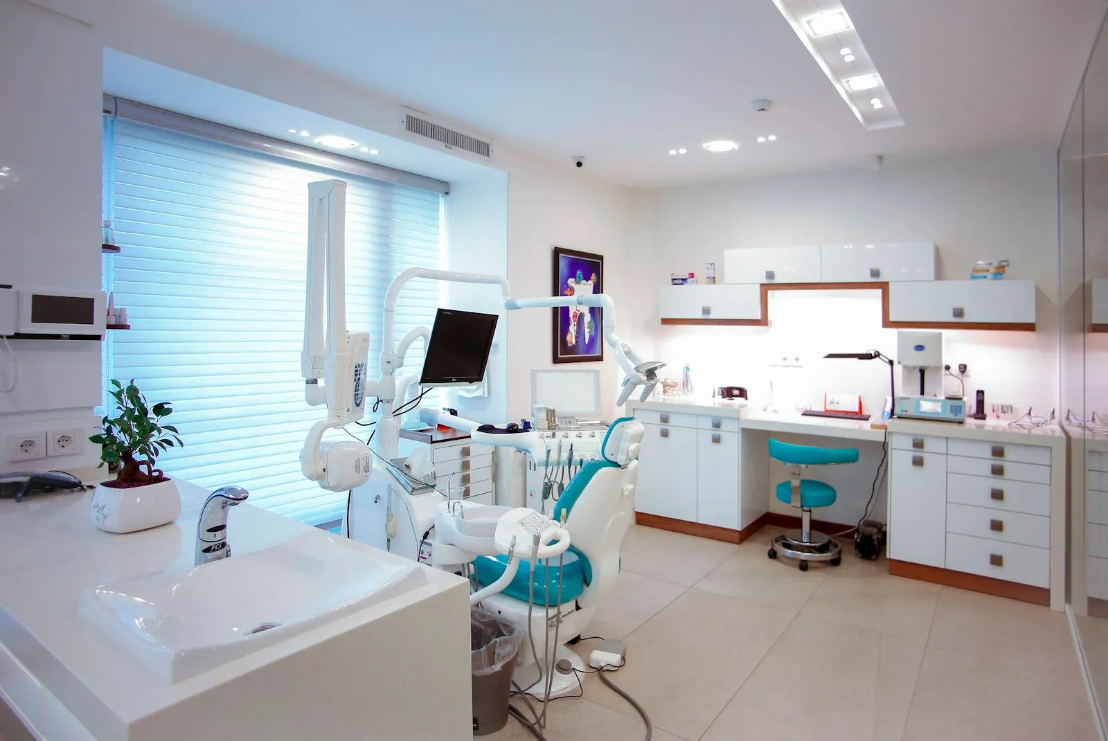 Dental treatment room prepared for surgery